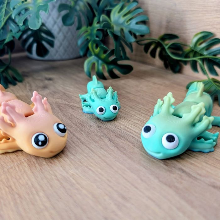 Flexi-Axolotl – handgemacht von PrintByPatrickDE