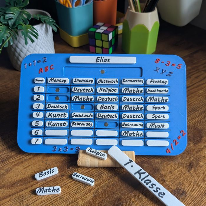 Individueller Stundenplan – handgemacht von PrintByPatrickDE