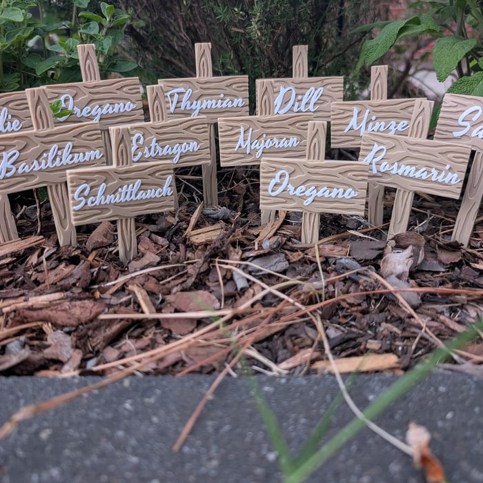 Kräuterschilder 5er-Bundle – handgemacht von PrintByPatrickDE