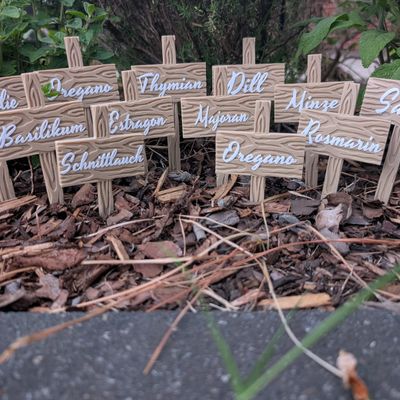Kräuterschilder Einzeln – handgemacht von PrintByPatrickDE