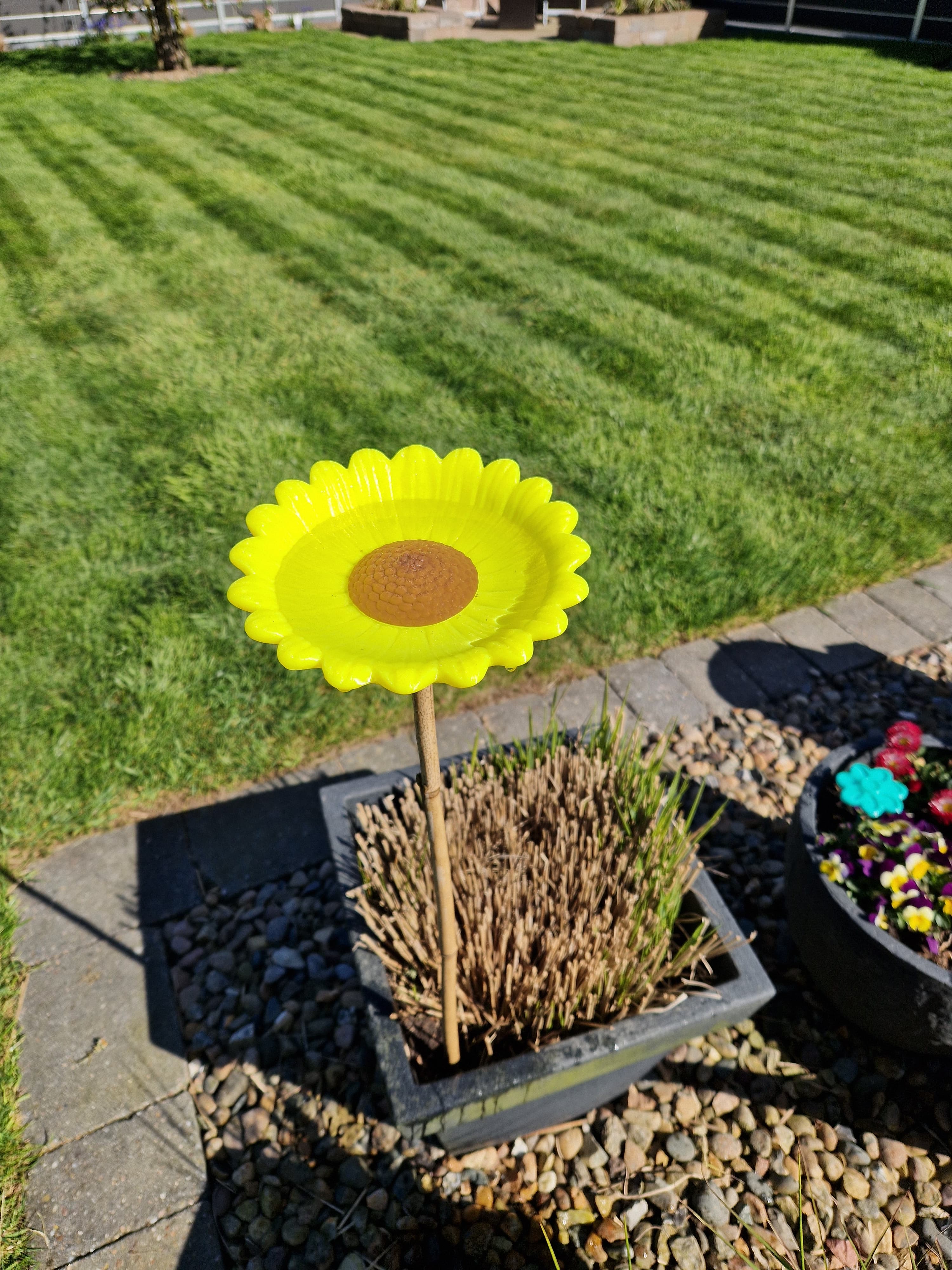 Vogeltränke Sonnenblume – handgemacht von PrintByPatrickDE